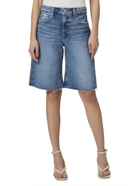 PAIGE Pants - Paige Cadee Familia High-Waist Denim Bermuda Shorts - Blue